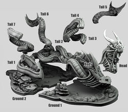 3D Printed Print your Monster Leviathan 28 32mm D&D (Online Only)