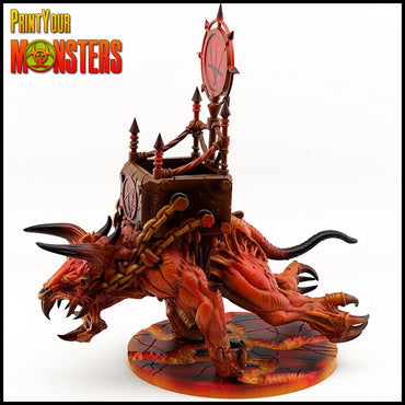 3D Printed Print your Monster Mounted Demon Creature 28 32mm D&D (Online Only)