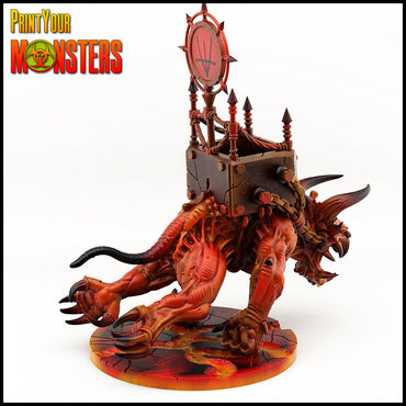 3D Printed Print your Monster Mounted Demon Creature 28 32mm D&D (Online Only)