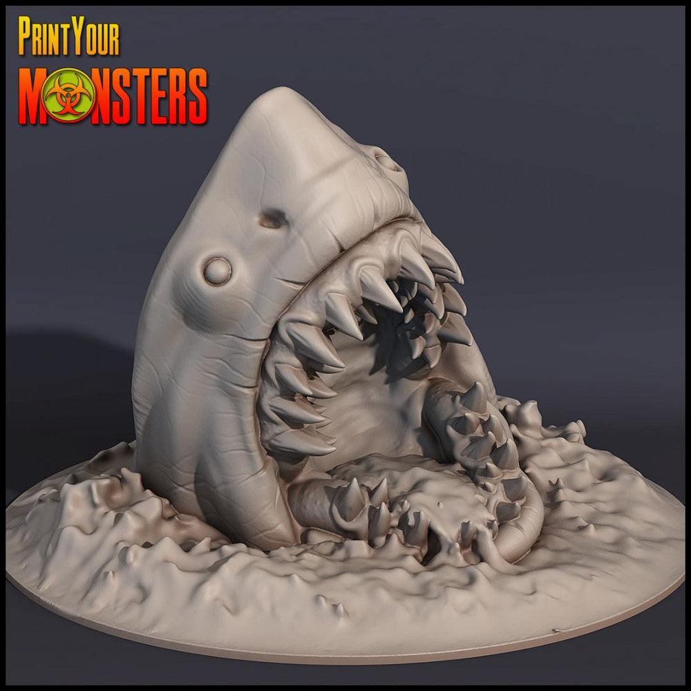 3D Printed Print your Monster Shark 28 32mm D&D (Online Only)