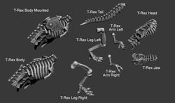 3D Printed Print your Monster Skeleton Mounted T-Rex 28 32mm D&D (Online Only)