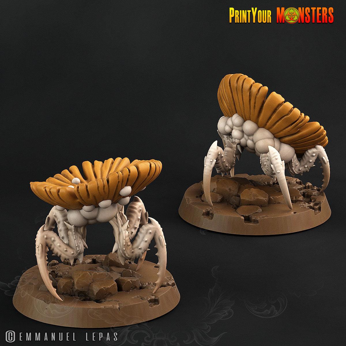 3D Printed Print Your Monster Small Spider Mushrooms The Lost Mushrooms 28mm - 32mm D&D Wargaming (Online Only)
