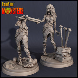 3D Printed Print your Monster Zombie Set 28 32mm D&D (Online Only)