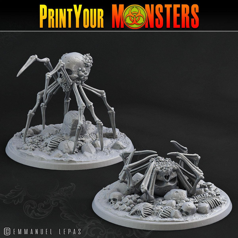 3D Printed Print Your Monsters 2 Bones Spiders Land of Bones Set 28mm - 32mm D&D Wargaming (Online Only)
