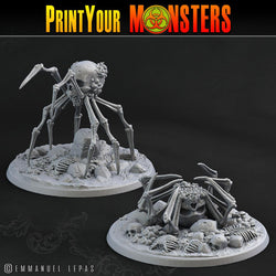 3D Printed Print Your Monsters 2 Bones Spiders Land of Bones Set 28mm - 32mm D&D Wargaming (Online Only)