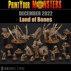 3D Printed Print Your Monsters 2 Bones Spiders Land of Bones Set 28mm - 32mm D&D Wargaming (Online Only)