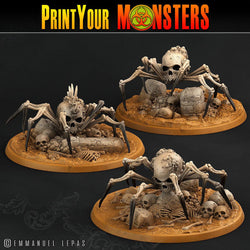 3D Printed Print Your Monsters 3 Bones Spiders Land of Bones Set 28mm - 32mm D&D Wargaming (Online Only)