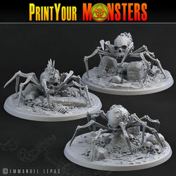3D Printed Print Your Monsters 3 Bones Spiders Land of Bones Set 28mm - 32mm D&D Wargaming (Online Only)