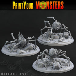3D Printed Print Your Monsters 3 Bones Spiders Land of Bones Set 28mm - 32mm D&D Wargaming (Online Only)