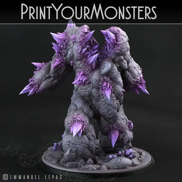 3D Printed Print Your Monsters Amethyst Golem - Total Golems 28mm - 32mm D&D Wargaming (Online Only)