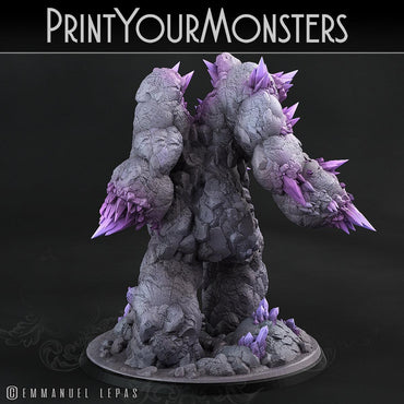 3D Printed Print Your Monsters Amethyst Golem - Total Golems 28mm - 32mm D&D Wargaming (Online Only)