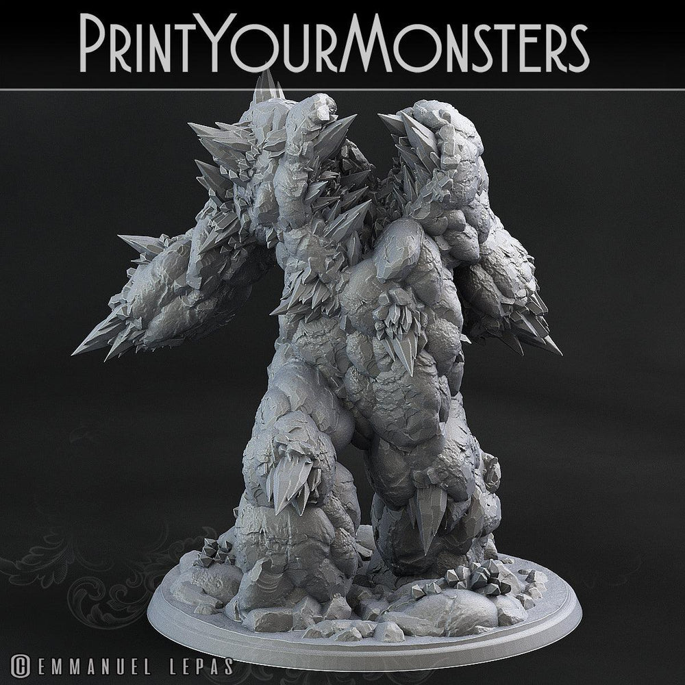 3D Printed Print Your Monsters Amethyst Golem - Total Golems 28mm - 32mm D&D Wargaming (Online Only)
