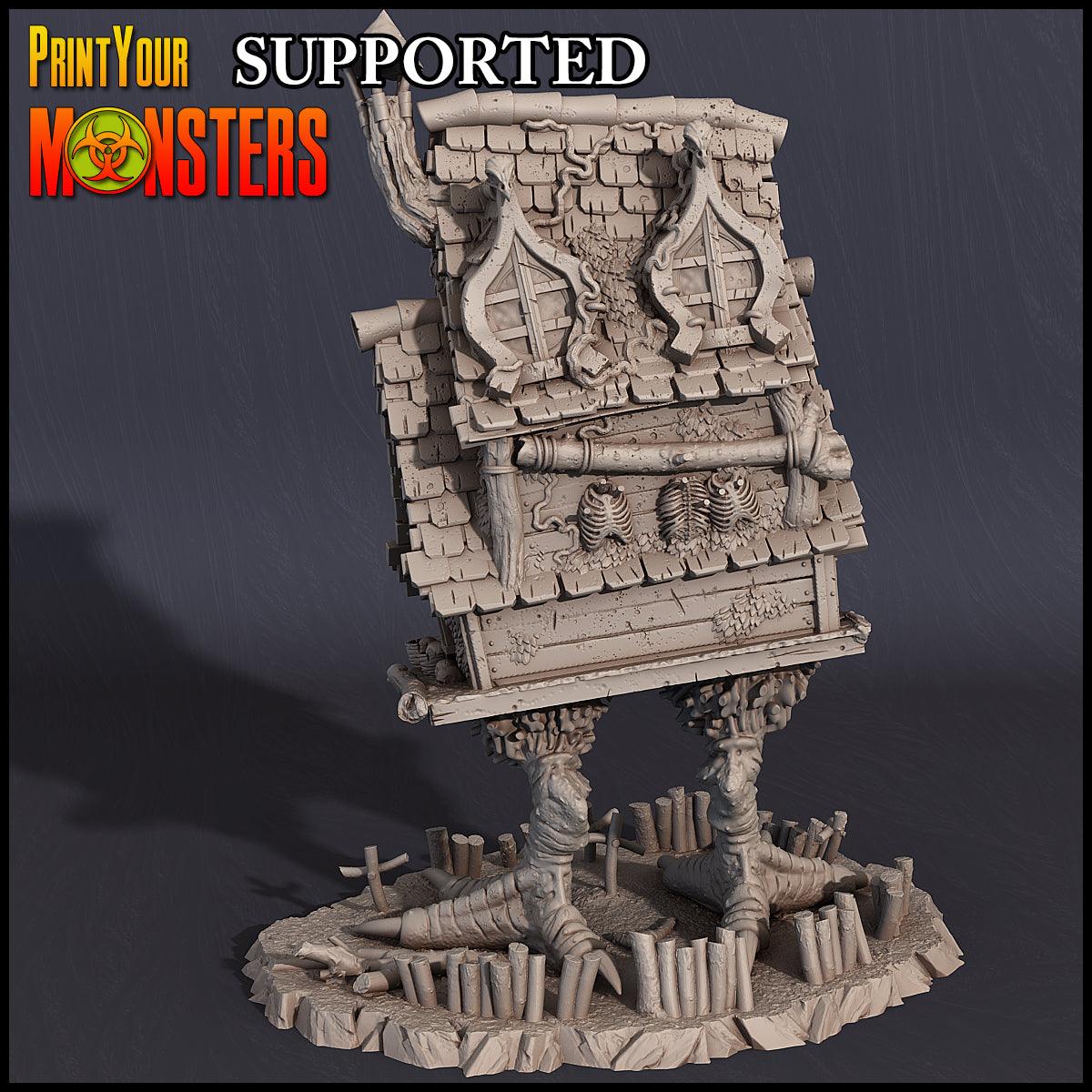3D Printed Print Your Monsters Baba Yaga Hut Witches Pack 28mm - 32mm D&D Wargaming (Online Only)
