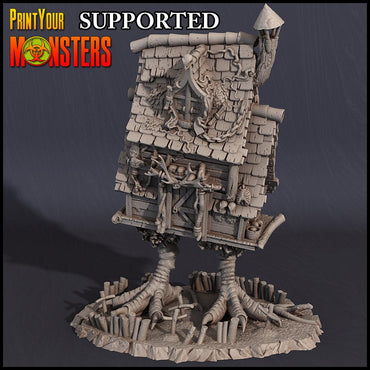 3D Printed Print Your Monsters Baba Yaga Hut Witches Pack 28mm - 32mm D&D Wargaming (Online Only)