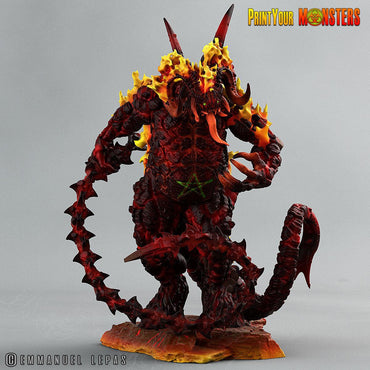 3D Printed Print Your Monsters Balgorn Devil Depths Of Choas Confronting The Abyss 28mm - 32mm D&D Wargaming (Online Only)