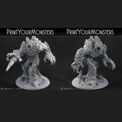 3D Printed Print Your Monsters Basalt Earth Elemental Set 28mm - 32mm D&D Wargaming (Online Only)