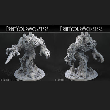 3D Printed Print Your Monsters Basalt Earth Elemental Set 28mm - 32mm D&D Wargaming (Online Only)