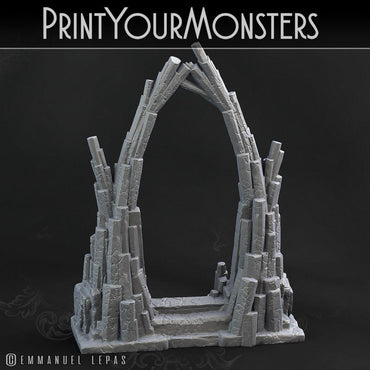 3D Printed Print Your Monsters Basalt Portal Basalt Earth Elemental Set 28mm - 32mm D&D Wargaming (Online Only)