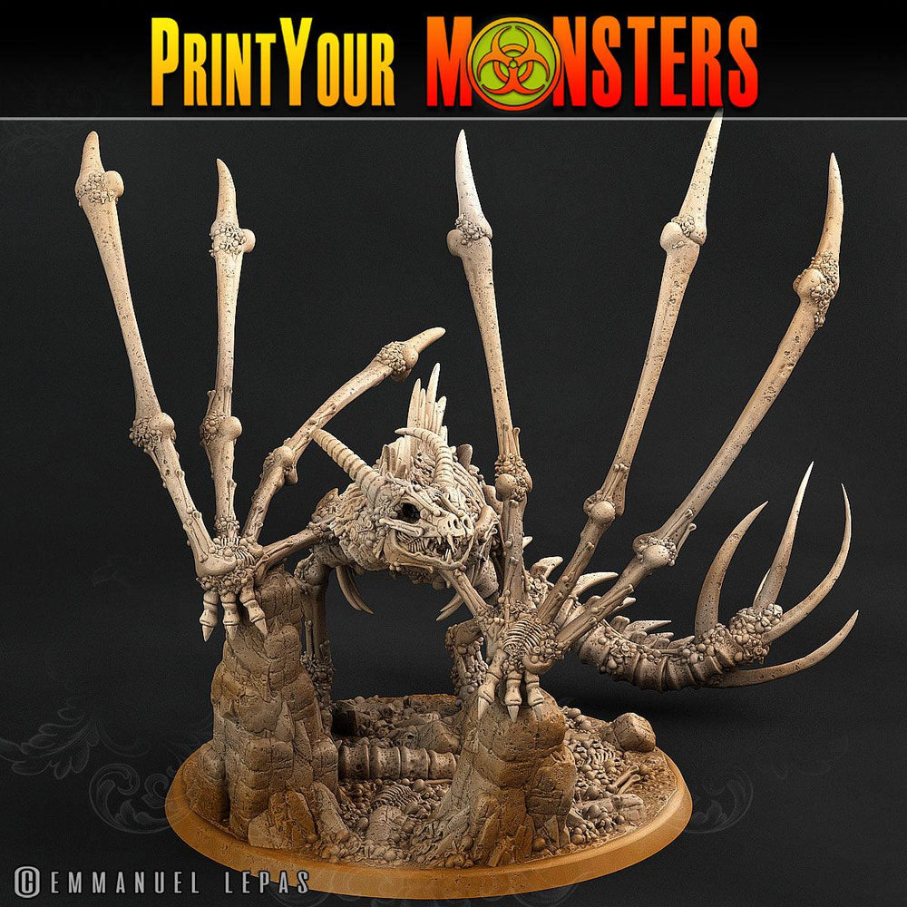 3D Printed Print Your Monsters Bones Dragon Land of Bones Set 28mm - 32mm D&D Wargaming (Online Only)
