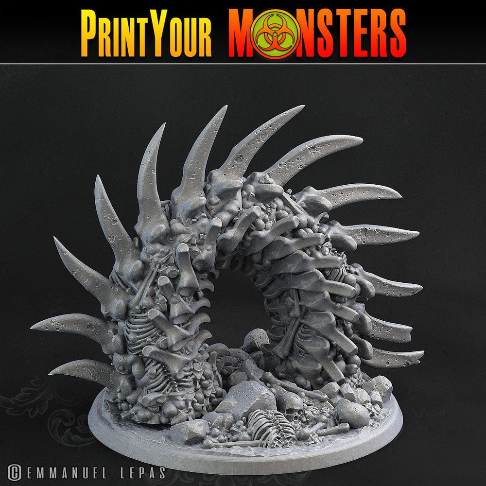 3D Printed Print Your Monsters Bones Worms Land of Bones Set 28mm - 32mm D&D Wargaming (Online Only)