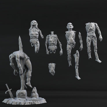 3D Printed Print Your Monsters Cadavers Dead Bodies Set 28mm - 32mm D&D Wargaming (Online Only)