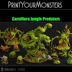 3D Printed Print Your Monsters  Carniflora Jungle Predators Set 28mm - 32mm D&D Wargaming (Online Only)