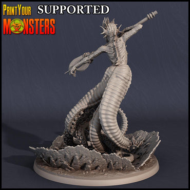 3D Printed Print Your Monsters Cecaelia Sanctum Priestess Dark Water Sanctum 28mm - 32mm D&D Wargaming (Online Only)