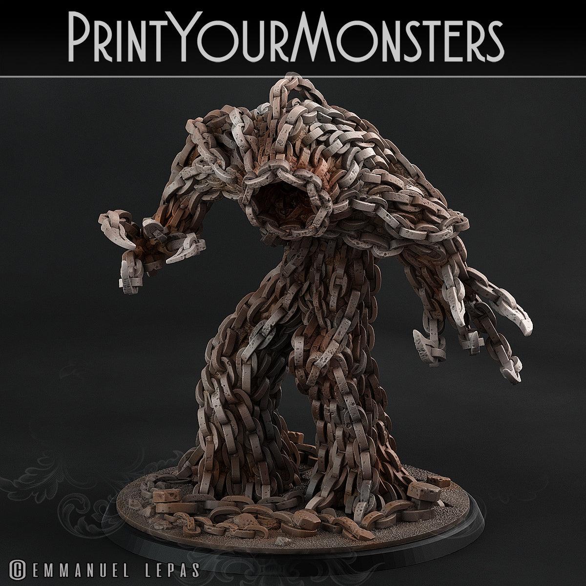 3D Printed Print Your Monsters Chain Golem - Total Golems 28mm - 32mm D&D Wargaming (Online Only)