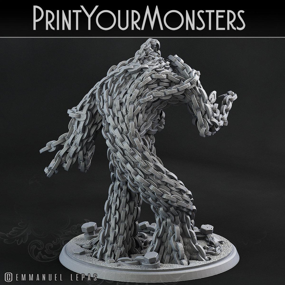 3D Printed Print Your Monsters Chain Golem - Total Golems 28mm - 32mm D&D Wargaming (Online Only)