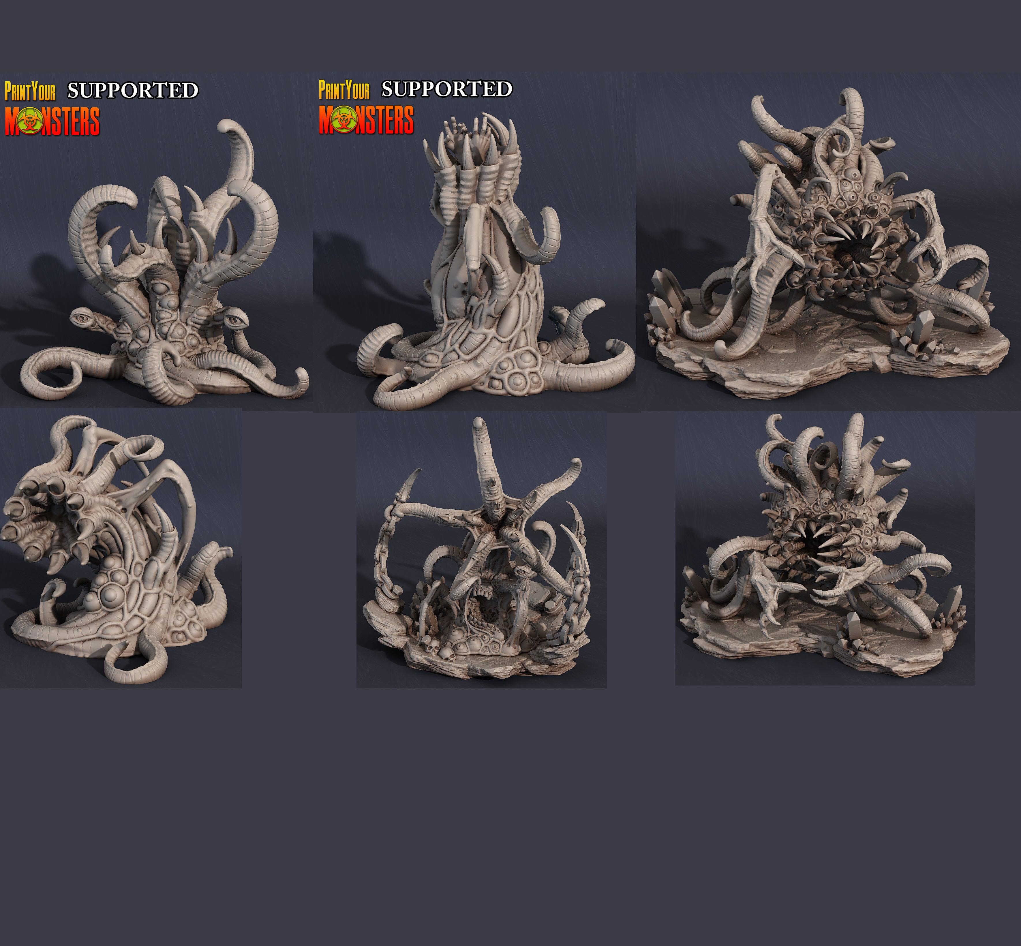 3D Printed Print Your Monsters Chaos Creature Set 28mm - 32mm D&D Wargaming (Online Only)