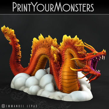 3D Printed Print Your Monsters Cloud Tatsu Total Serpents 28mm - 32mm D&D Wargaming (Online Only)