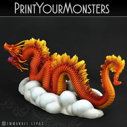 3D Printed Print Your Monsters Cloud Tatsu Total Serpents 28mm - 32mm D&D Wargaming (Online Only)