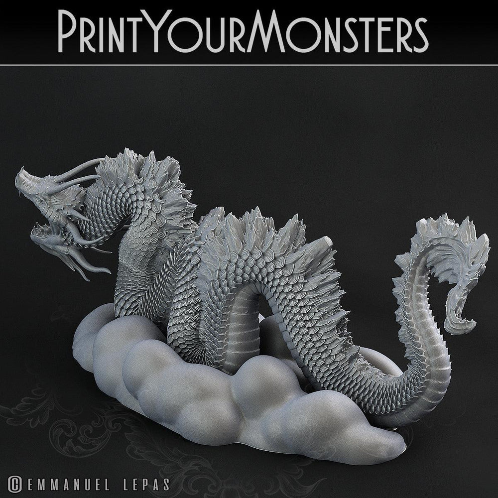 3D Printed Print Your Monsters Cloud Tatsu Total Serpents 28mm - 32mm D&D Wargaming (Online Only)