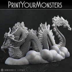 3D Printed Print Your Monsters Cloud Tatsu Total Serpents 28mm - 32mm D&D Wargaming (Online Only)
