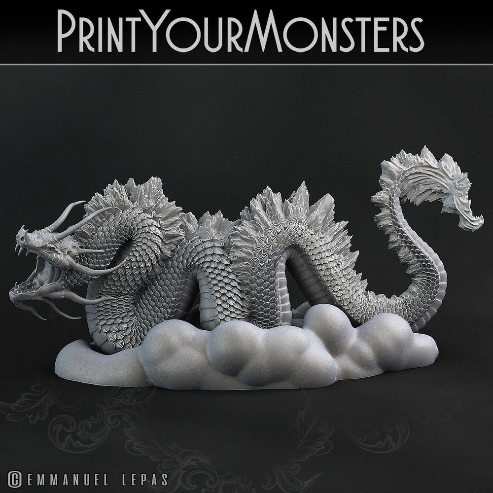 3D Printed Print Your Monsters Cloud Tatsu Total Serpents 28mm - 32mm D&D Wargaming (Online Only)