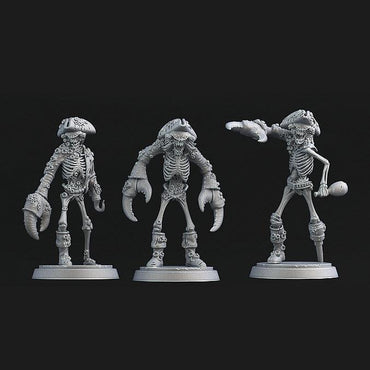 3D Printed Print Your Monsters Crab Pirate Set 28mm - 32mm D&D Wargaming (Online Only)