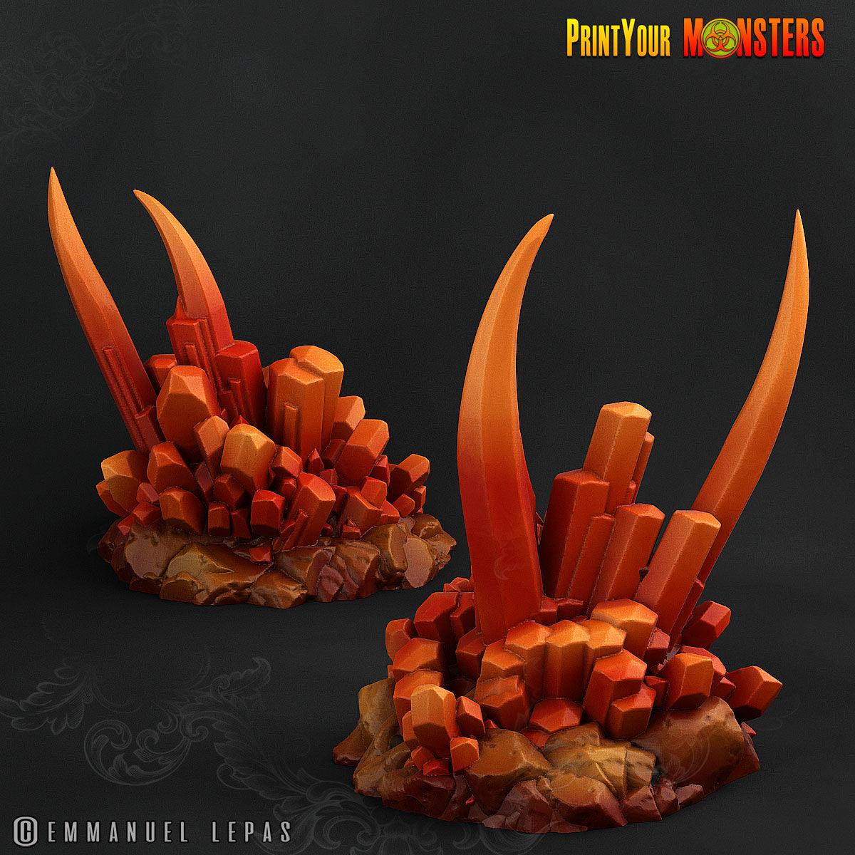 3D Printed Print Your Monsters Crystal Rocks Legendary Crystal Monsters 28mm - 32mm D&D Wargaming (Online Only)