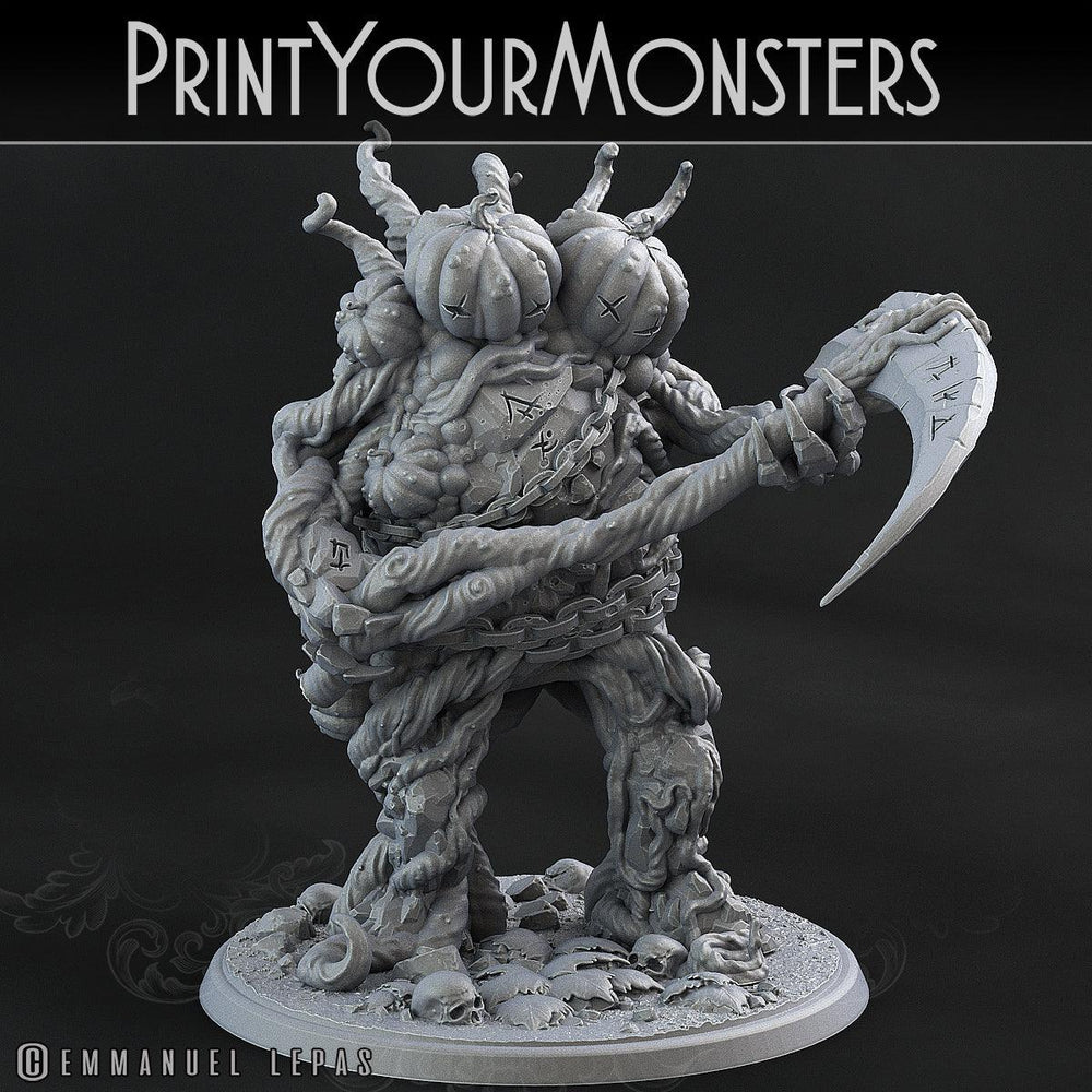 3D Printed Print Your Monsters Dangerous Conjoined Twins Pumpkin Attack Pack II 28mm - 32mm D&D Wargaming (Online Only)