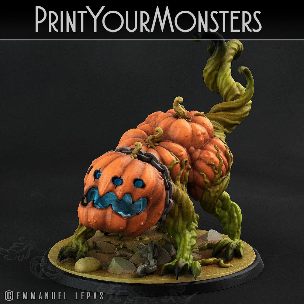 3D Printed Print Your Monsters Dangerous Pumpkin Dog 1 Attack Pack II 28mm - 32mm D&D Wargaming (Online Only)