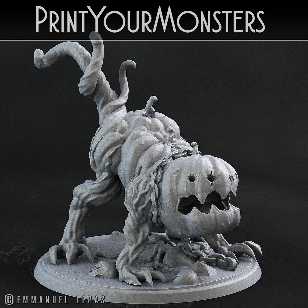3D Printed Print Your Monsters Dangerous Pumpkin Dog 1 Attack Pack II 28mm - 32mm D&D Wargaming (Online Only)