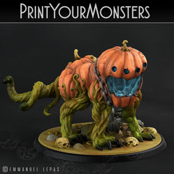 3D Printed Print Your Monsters Dangerous Pumpkin Dog 2 Attack Pack II 28mm - 32mm D&D Wargaming (Online Only)