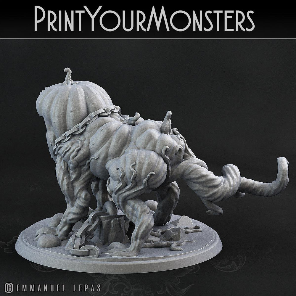 3D Printed Print Your Monsters Dangerous Pumpkin Dog 2 Attack Pack II 28mm - 32mm D&D Wargaming (Online Only)
