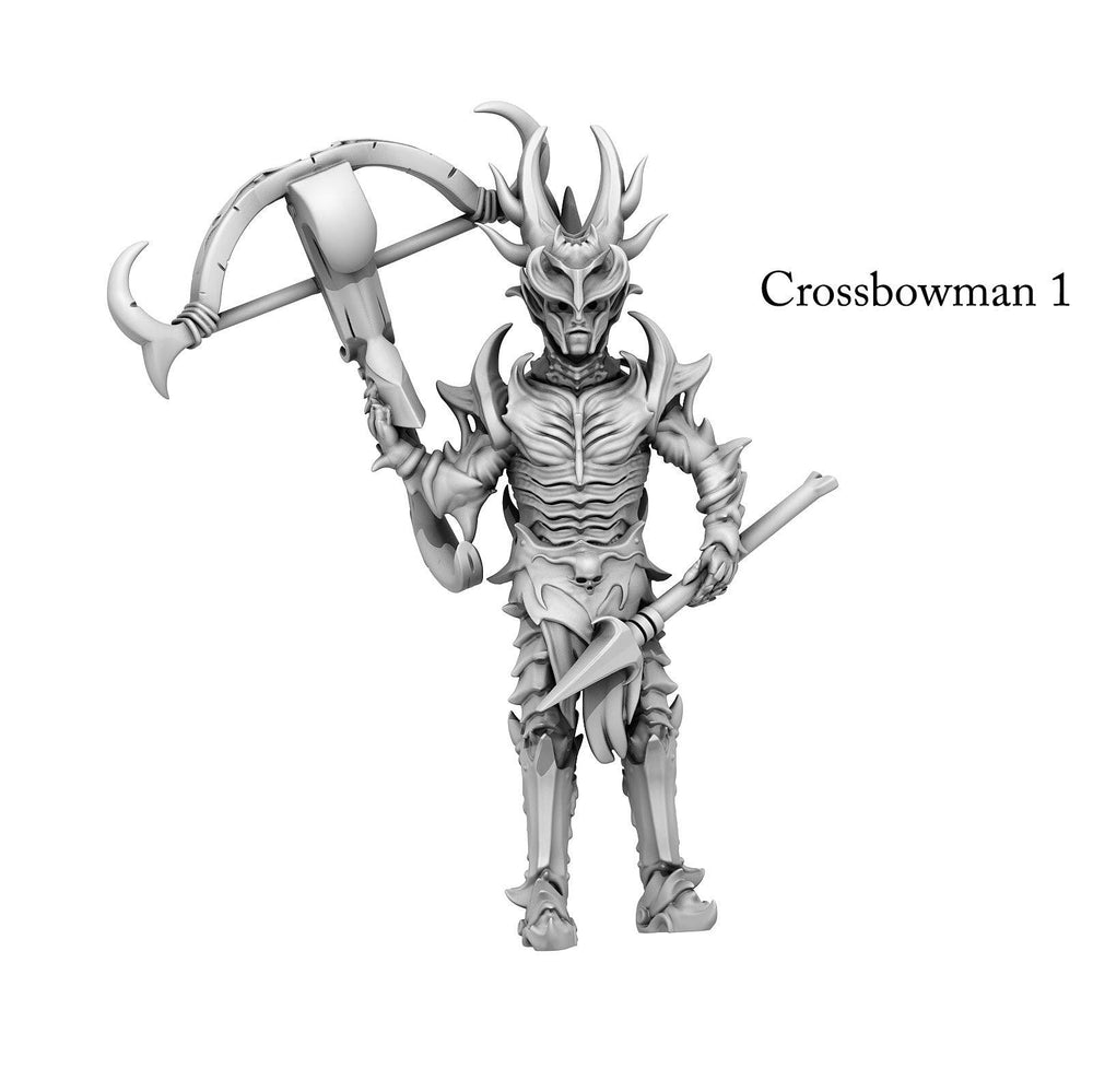3D Printed Print Your Monsters Dark Elves Crossbowman Set 28mm - 32mm D&D Wargaming (Online Only)