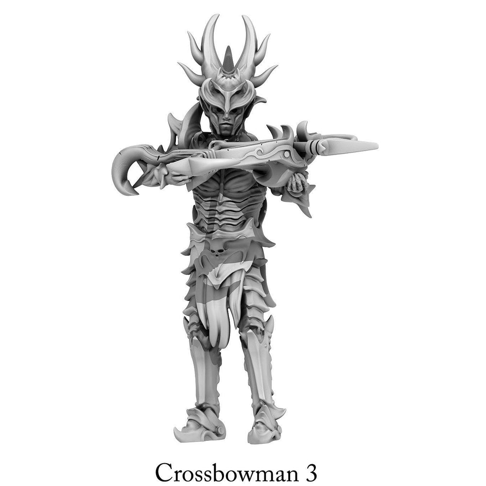 3D Printed Print Your Monsters Dark Elves Crossbowman Set 28mm - 32mm D&D Wargaming (Online Only)