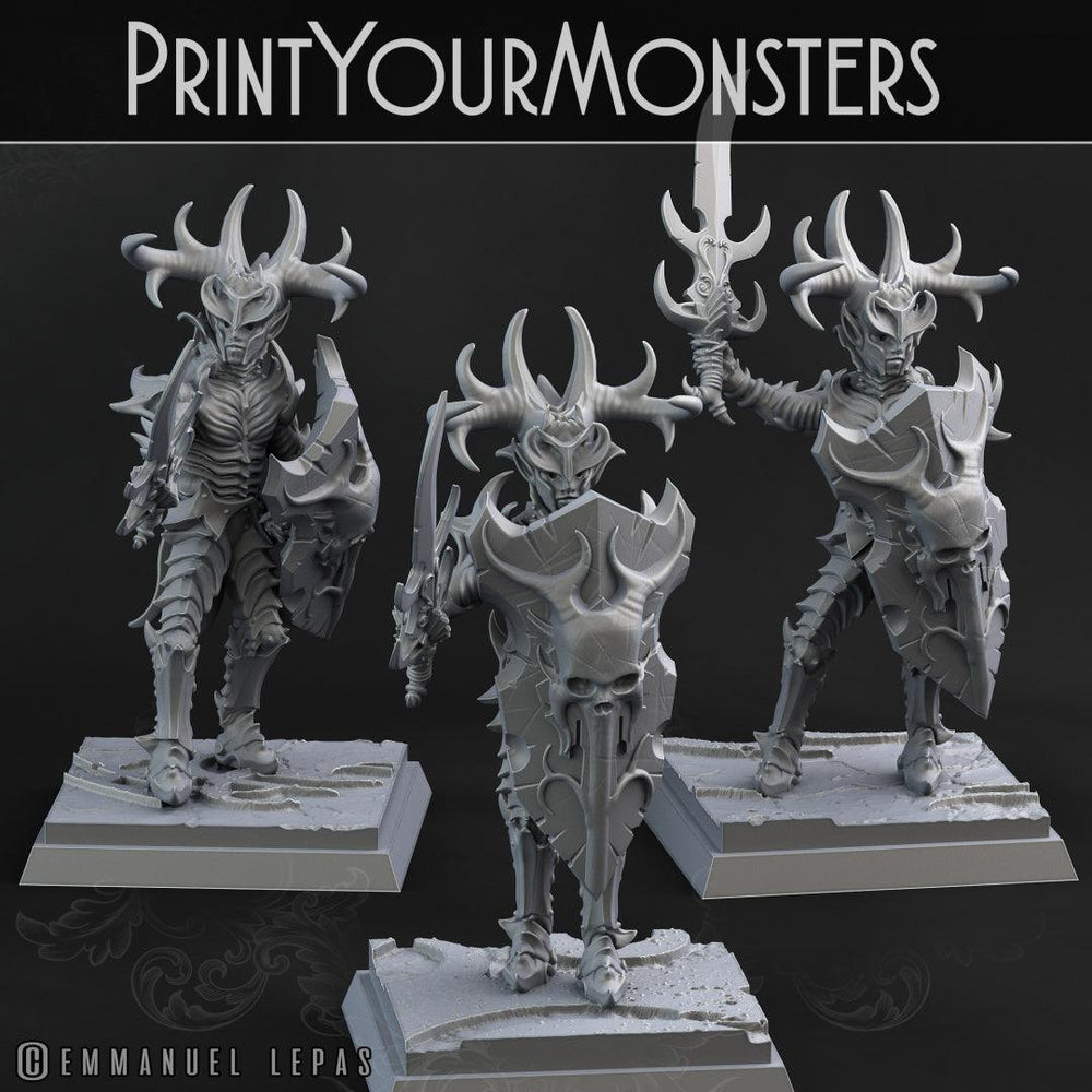 3D Printed Print Your Monsters Dark Elves Full Army Set 28mm - 32mm D&D Wargaming (Online Only)