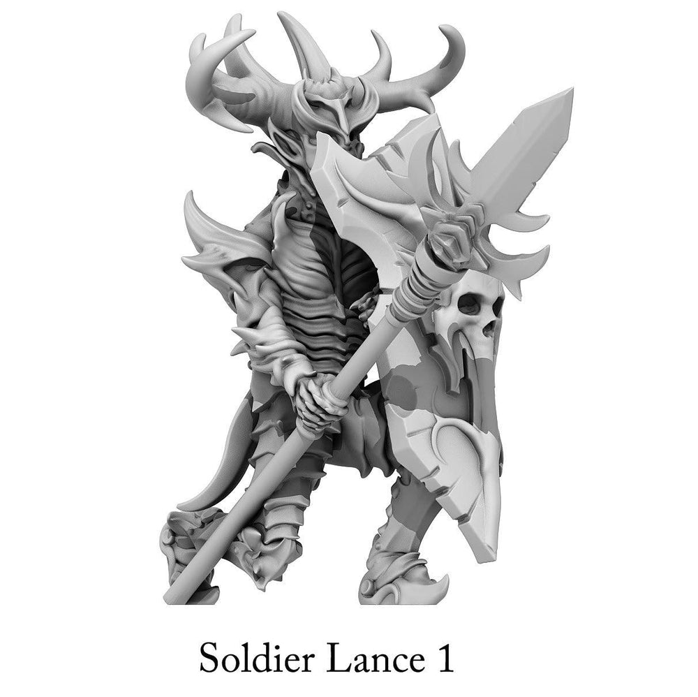 3D Printed Print Your Monsters Dark Elves Lance Soldiers Set 28mm - 32mm D&D Wargaming (Online Only)