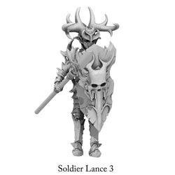 3D Printed Print Your Monsters Dark Elves Lance Soldiers Set 28mm - 32mm D&D Wargaming (Online Only)