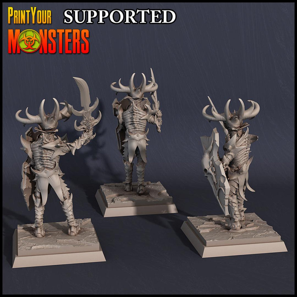 3D Printed Print Your Monsters Dark Elves Sword Soldiers Set 28mm - 32mm D&D Wargaming (Online Only)