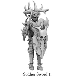 3D Printed Print Your Monsters Dark Elves Sword Soldiers Set 28mm - 32mm D&D Wargaming (Online Only)