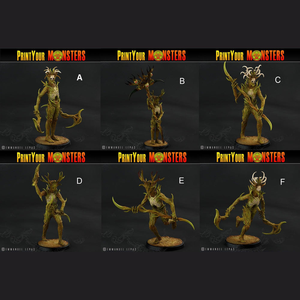 3D Printed Print Your Monsters Dark Tree Men The Shadowcreep Wood Set 28mm - 32mm D&D Wargaming (Online Only)